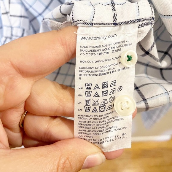 Tommy Hilfiger Plaid Button Down Dress Shirt M - Picture 9 of 11